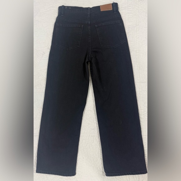 Madewell Women's, slim wide-leg crop Jeans Black size 26 - Picture 6 of 14